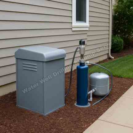 Compact well pump system installed at residential property in Trilogy community of Brentwood, CA